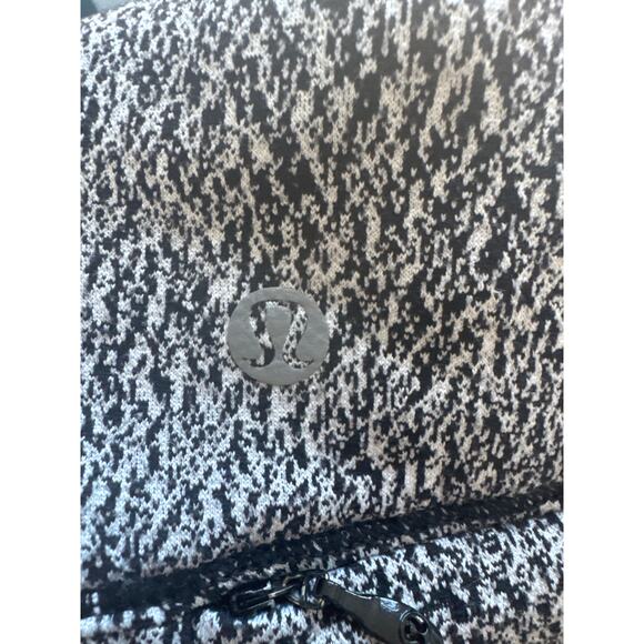 Lululemon Rush Hour 1/2 Zip Running Luon Spray Jacquard Jacket White Black 2 - Picture 5 of 6